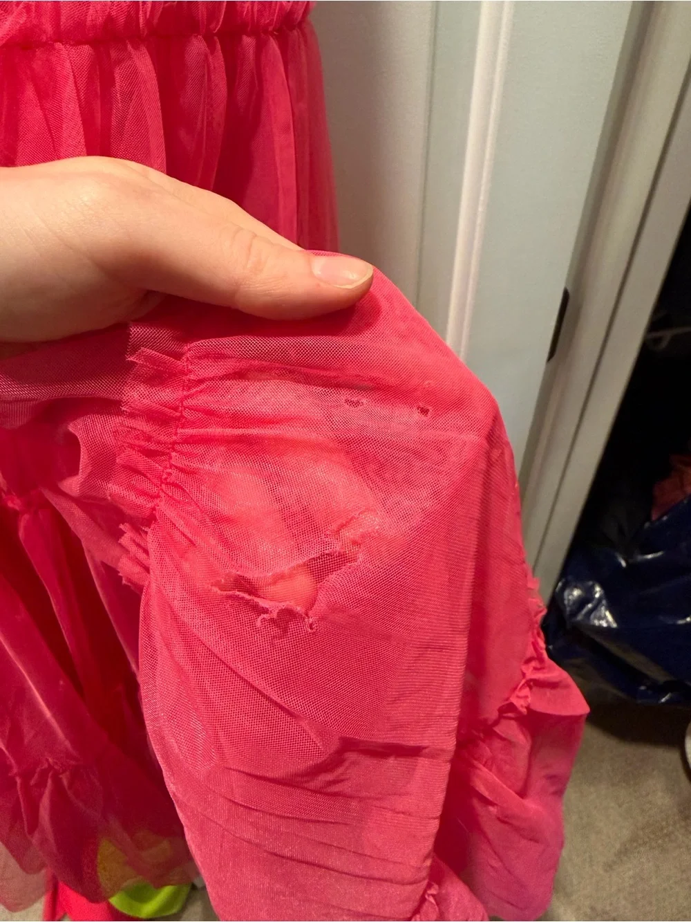 Baltic Born Emma Smocked Tulle Dress Hot Pink S - Picture 4 of 5